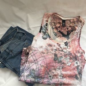 Sequined tank top